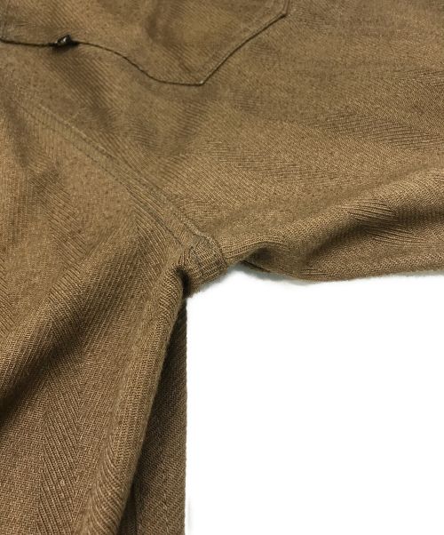 LEVI'S（リーバイス）LEVI'S (リーバイス) ヘリンボーンスタプレパンツ ブラウン サイズ:不明（実寸参照）の古着・服飾アイテム