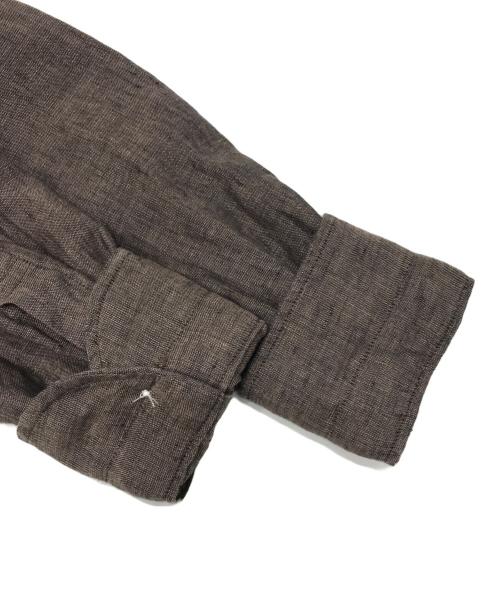 Brilla per il gusto（ブリッラ ペル イルグースト）Brilla per il gusto (ブリッラ ペル イルグースト) リネン カッタウェイ ワイドカラーシャツ ブラウン サイズ:Mの古着・服飾アイテム