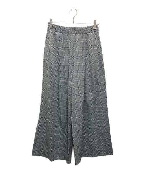 自由区（ジユウク）自由区 (ジユウク) 【洗える】リネンビスコースストレッチワイド パンツ グレー サイズ:38 未使用品の古着・服飾アイテム