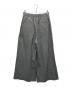 自由区 (ジユウク) 【洗える】リネンビスコースストレッチワイド パンツ グレー サイズ:38 未使用品：4000円