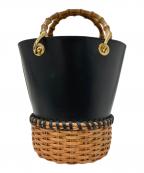 VIOLAd'OROヴィオラドーロ）の古着「カゴバッグ」｜ブラック