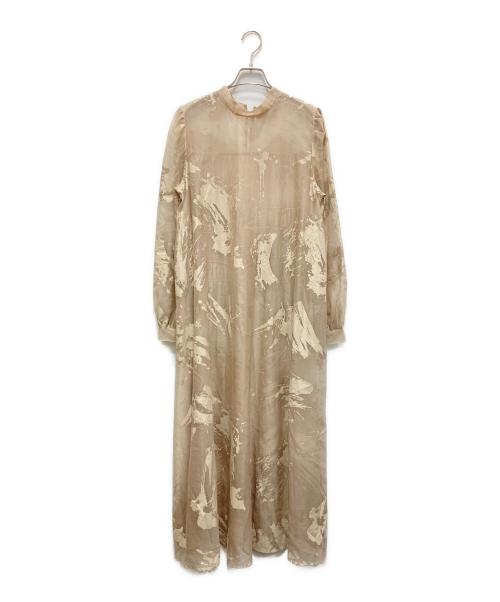 AMeLIE（アメリ）AMeLIE (アメリ) ラバープリントアートシアードレス ブラウン サイズ:Mの古着・服飾アイテム