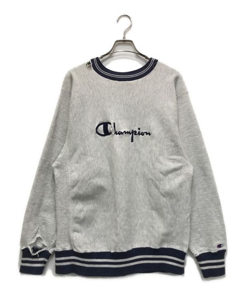 Champion（チャンピオン）Champion (チャンピオン) リバースウィーブスウェット ネイビー×グレー サイズ:Lの古着・服飾アイテム