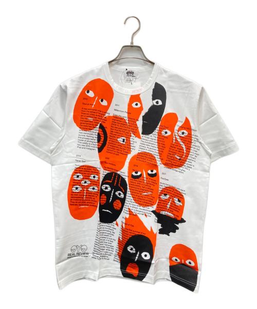 eYe COMME des GARCONS JUNYAWATANABE MAN（アイ コム デ ギャルソン ジュンヤ ワタナベ マン）eYe COMME des GARCONS JUNYAWATANABE MAN (アイ コム デ ギャルソン ジュンヤ ワタナベ マン) REAL REVIEW Tシャツ ホワイト×オレンジ サイズ:L 未使用品の古着・服飾アイテム