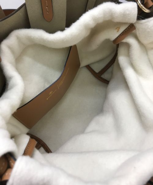 ZANCHETTI（ザンケッティー）ZANCHETTI (ザンケッティー) WOVEN MIDI SHOPPER ブラウンの古着・服飾アイテム