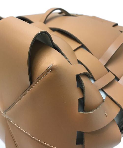 ZANCHETTI（ザンケッティー）ZANCHETTI (ザンケッティー) WOVEN MIDI SHOPPER ブラウンの古着・服飾アイテム