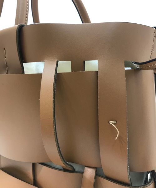 ZANCHETTI（ザンケッティー）ZANCHETTI (ザンケッティー) WOVEN MIDI SHOPPER ブラウンの古着・服飾アイテム