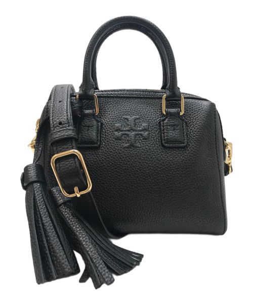 TORY BURCH（トリーバーチ）TORY BURCH (トリーバーチ) Thea Mini Web Satchel/テア ミニ ウェブ サッチェル ブラックの古着・服飾アイテム