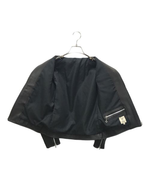 SCYE（サイ）SCYE (サイ) シングルライダースジャケット ブラック サイズ:38の古着・服飾アイテム