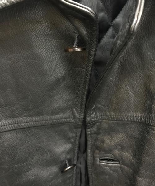 OLDGAP（オールドギャップ）OLDGAP (オールドギャップ) レザーカーコート ブラック サイズ:XLの古着・服飾アイテム