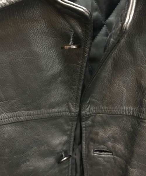 OLDGAP（オールドギャップ）OLDGAP (オールドギャップ) レザーカーコート ブラック サイズ:XLの古着・服飾アイテム