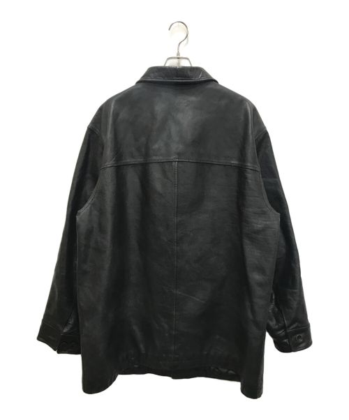 OLDGAP（オールドギャップ）OLDGAP (オールドギャップ) レザーカーコート ブラック サイズ:XLの古着・服飾アイテム