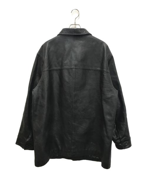 OLDGAP（オールドギャップ）OLDGAP (オールドギャップ) レザーカーコート ブラック サイズ:XLの古着・服飾アイテム