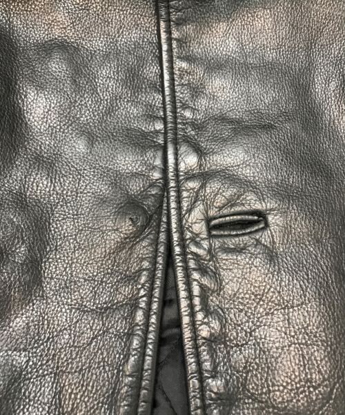 OLDGAP（オールドギャップ）OLDGAP (オールドギャップ) レザーカーコート ブラック サイズ:XLの古着・服飾アイテム