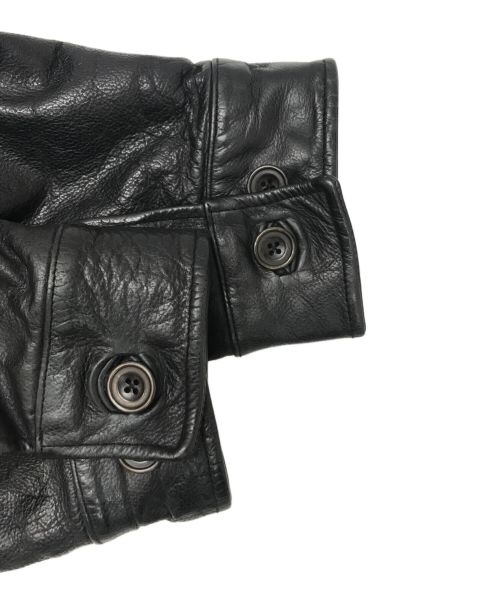 OLDGAP（オールドギャップ）OLDGAP (オールドギャップ) レザーカーコート ブラック サイズ:XLの古着・服飾アイテム