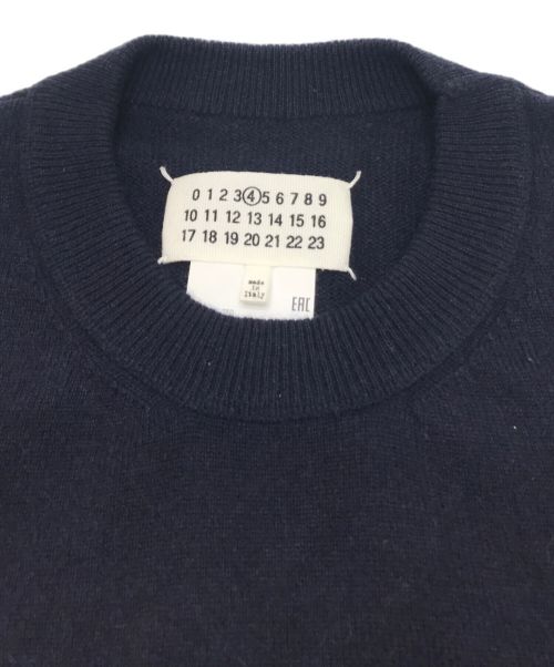Maison Margiela4（メゾンマルジェラ4）Maison Margiela4 (メゾンマルジェラ4) クルーネックカシミヤニット ネイビー サイズ:Lの古着・服飾アイテム