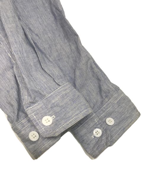 eYe COMME des GARCONS JUNYAWATANABE MAN（アイ コム デ ギャルソン ジュンヤ ワタナベ マン）eYe COMME des GARCONS JUNYAWATANABE MAN (アイ コム デ ギャルソン ジュンヤ ワタナベ マン) ピンストライプシャツフーディ ブルー サイズ:Ｍの古着・服飾アイテム