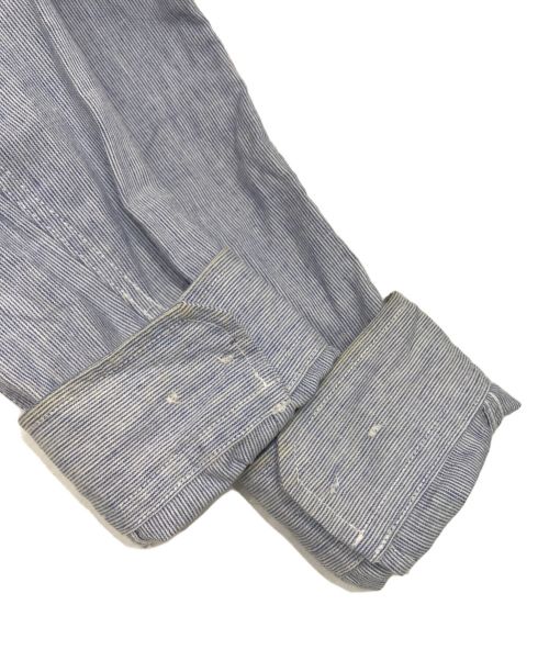 eYe COMME des GARCONS JUNYAWATANABE MAN（アイ コム デ ギャルソン ジュンヤ ワタナベ マン）eYe COMME des GARCONS JUNYAWATANABE MAN (アイ コム デ ギャルソン ジュンヤ ワタナベ マン) ピンストライプシャツフーディ ブルー サイズ:Ｍの古着・服飾アイテム