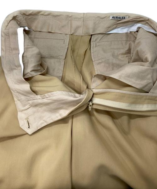 AURALEE（オーラリー）AURALEE (オーラリー) HARD TWIST WOOL DOBBY SLIT SLACKS イエロー サイズ:4の古着・服飾アイテム