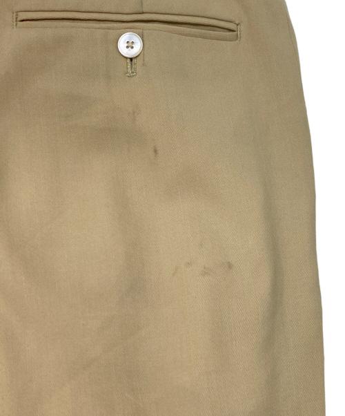 AURALEE（オーラリー）AURALEE (オーラリー) HARD TWIST WOOL DOBBY SLIT SLACKS イエロー サイズ:4の古着・服飾アイテム