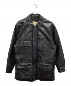 MITSUMINEミツミネ）の古着「レザージャケット」｜ブラック