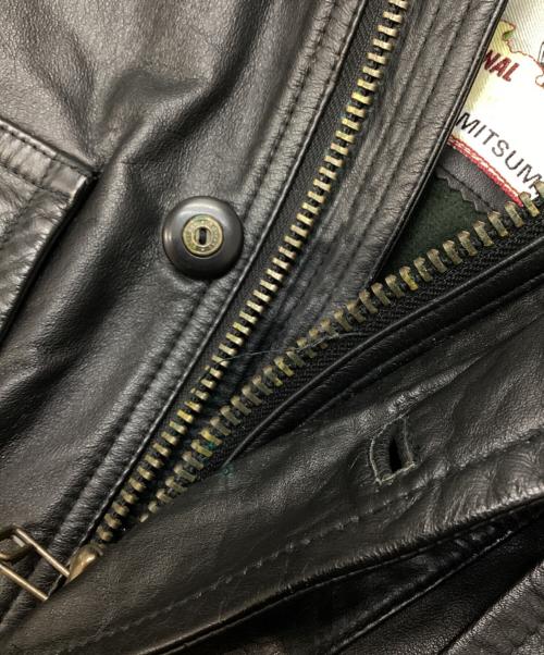 MITSUMINE（ミツミネ）MITSUMINE (ミツミネ) レザージャケット ブラック サイズ:Lの古着・服飾アイテム