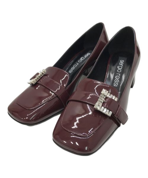 sergio rossi（セルジオロッシ）sergio rossi (セルジオロッシ) SR TWENTY BUCKLE-PUMPS ボルドー サイズ:38の古着・服飾アイテム