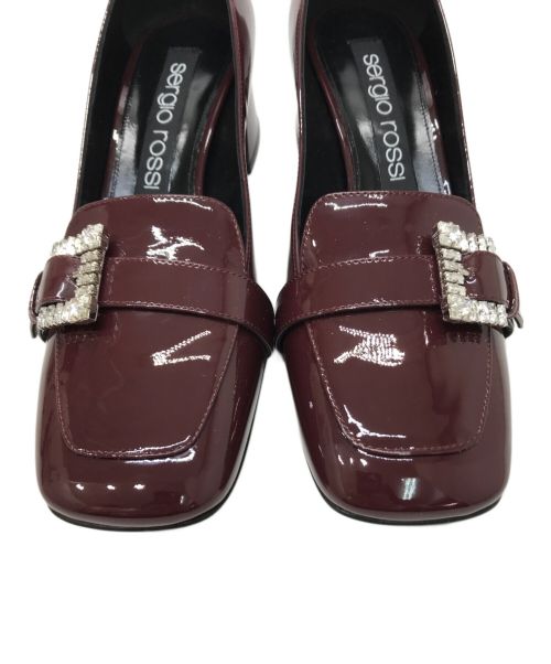 sergio rossi（セルジオロッシ）sergio rossi (セルジオロッシ) SR TWENTY BUCKLE-PUMPS ボルドー サイズ:38の古着・服飾アイテム