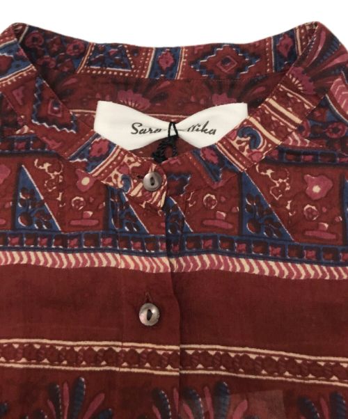 sara mallika（サラマリカ）sara mallika (サラマリカ) ブラウスワンピース ボルドー サイズ:FREE 未使用品の古着・服飾アイテム