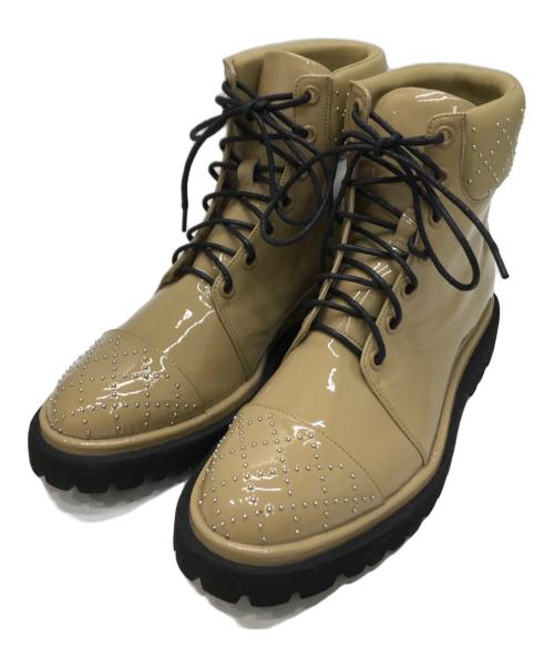 SOL SANA（ソルサナ）SOL SANA (ソルサナ) スタッズブーツ ベージュ サイズ:38の古着・服飾アイテム