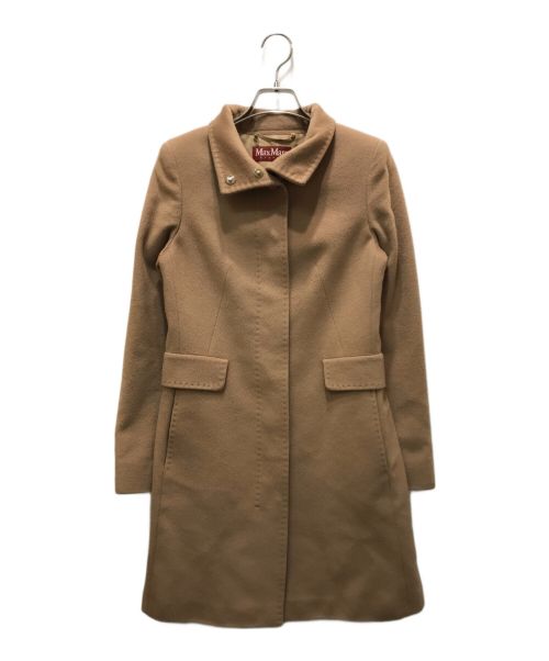 Max Mara Studio（マックスマーラ ストゥディオ）Max Mara Studio (マックスマーラ ストゥディオ) ヴァージンウールスタンドカラーコート ブラウン サイズ:36の古着・服飾アイテム
