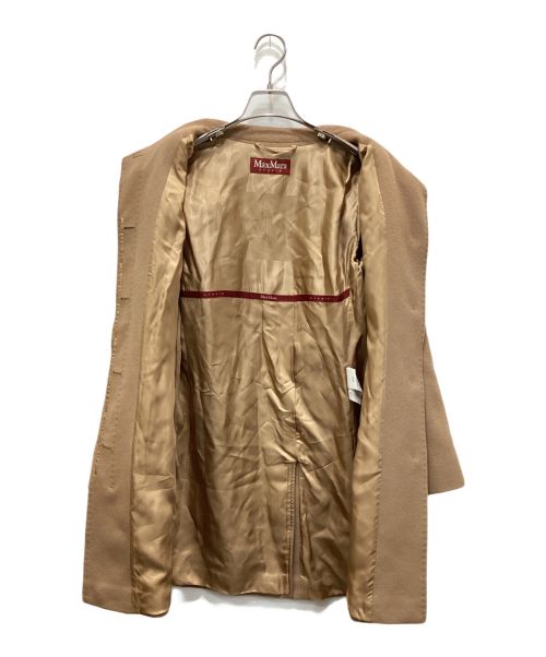 Max Mara Studio（マックスマーラ ストゥディオ）Max Mara Studio (マックスマーラ ストゥディオ) ヴァージンウールスタンドカラーコート ブラウン サイズ:36の古着・服飾アイテム