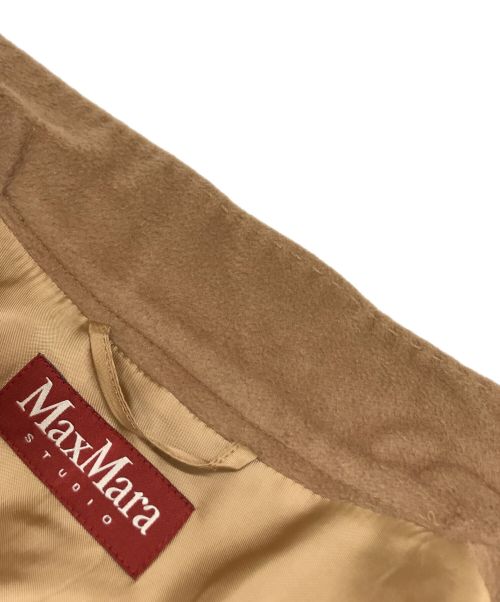 Max Mara Studio（マックスマーラ ストゥディオ）Max Mara Studio (マックスマーラ ストゥディオ) ヴァージンウールスタンドカラーコート ブラウン サイズ:36の古着・服飾アイテム