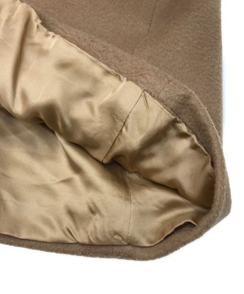 Max Mara Studio（マックスマーラ ストゥディオ）Max Mara Studio (マックスマーラ ストゥディオ) ヴァージンウールスタンドカラーコート ブラウン サイズ:36の古着・服飾アイテム