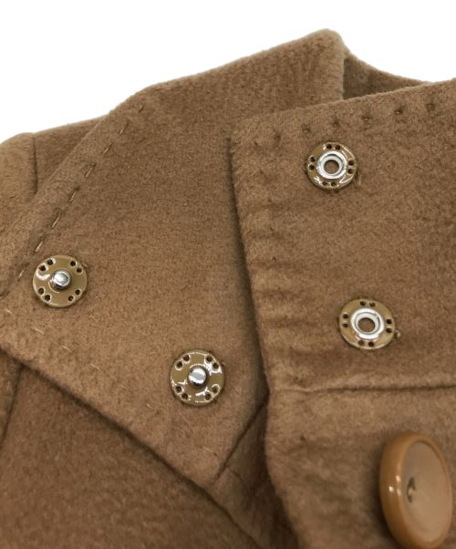 Max Mara Studio（マックスマーラ ストゥディオ）Max Mara Studio (マックスマーラ ストゥディオ) ヴァージンウールスタンドカラーコート ブラウン サイズ:36の古着・服飾アイテム