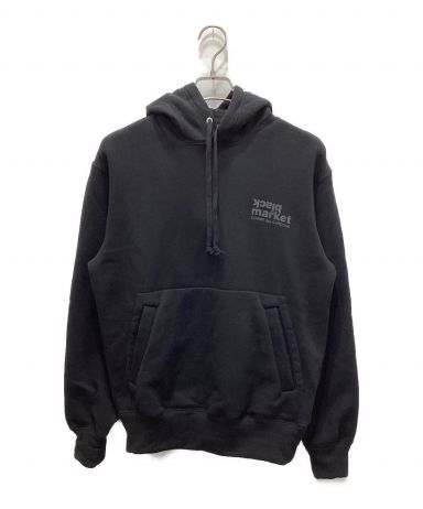 極美品◎コムデギャルソン ステューシーコラボ プルオーバーパーカー 黒 L 希少】コムデギャルソン STUSSY ブラックマーケット コラボ