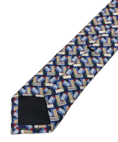 GUCCI（グッチ）GUCCI (グッチ) ネクタイ ブルー サイズ:不明（実寸参照）の古着・服飾アイテム