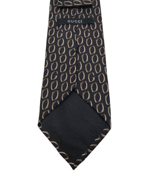 GUCCI（グッチ）GUCCI (グッチ) 総柄ネクタイ ブラック サイズ:不明（実寸参照）の古着・服飾アイテム