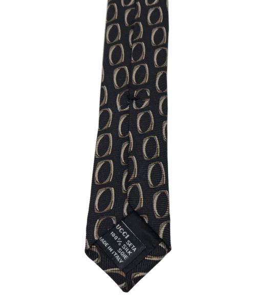GUCCI（グッチ）GUCCI (グッチ) 総柄ネクタイ ブラック サイズ:不明（実寸参照）の古着・服飾アイテム