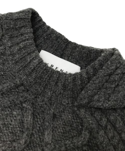 IRENE（アイレネ）IRENE (アイレネ) Cable Cropped Knit グレー サイズ:36の古着・服飾アイテム