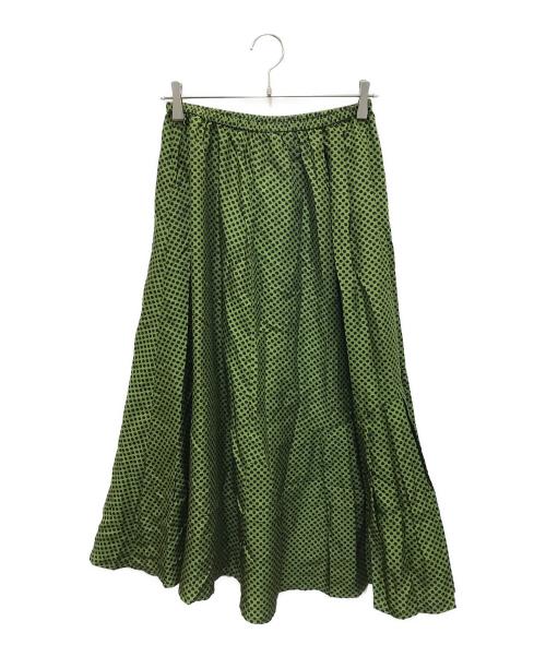 christian wijnants（クリスチャン ワイナンツ）christian wijnants (クリスチャン ワイナンツ) シルクスカート グリーン サイズ:38の古着・服飾アイテム