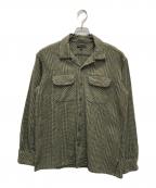 Engineered Garmentsエンジニアドガーメンツ）の古着「オープンカラーシャツ」｜カーキ
