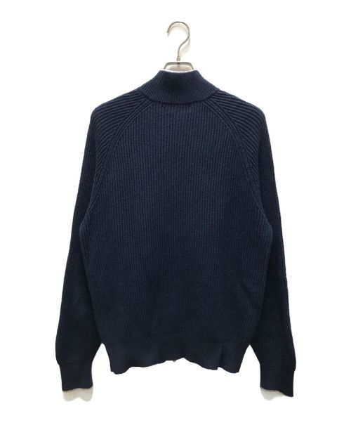 BRUNELLO CUCINELLI（ブルネロクチネリ）BRUNELLO CUCINELLI (ブルネロクチネリ) コットンリブニットWジップカーディガン ネイビー サイズ:46の古着・服飾アイテム