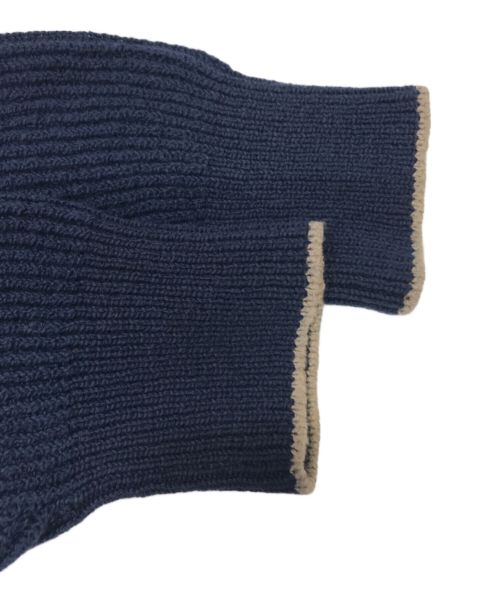 BRUNELLO CUCINELLI（ブルネロクチネリ）BRUNELLO CUCINELLI (ブルネロクチネリ) コットンリブニットWジップカーディガン ネイビー サイズ:46の古着・服飾アイテム