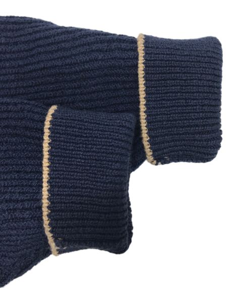 BRUNELLO CUCINELLI（ブルネロクチネリ）BRUNELLO CUCINELLI (ブルネロクチネリ) コットンリブニットWジップカーディガン ネイビー サイズ:46の古着・服飾アイテム