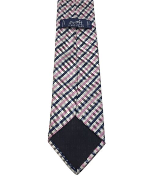 HERMES（エルメス）HERMES (エルメス) イングリッシュボーイ ネクタイ ピンク サイズ:不明（実寸参照）の古着・服飾アイテム