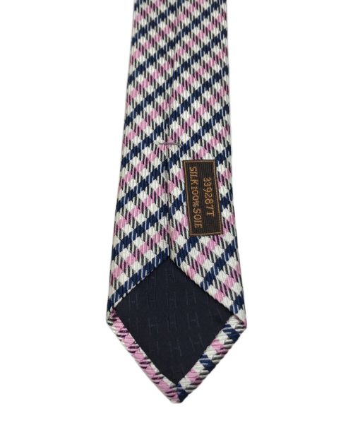 HERMES（エルメス）HERMES (エルメス) イングリッシュボーイ ネクタイ ピンク サイズ:不明（実寸参照）の古着・服飾アイテム