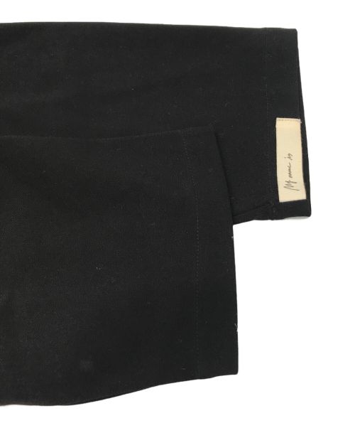 Knuth Marf（クヌースマーフ）knuth marf (クヌースマーフ) label keyneck tops (unisex) / レーベルキーネックトップス ブラック サイズ:Sの古着・服飾アイテム