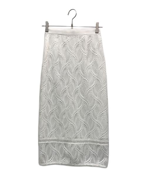 Pinky & Dianne（ピンキーアンドダイアン）Pinky & Dianne (ピンキーアンドダイアン) レーススカート ホワイト サイズ:34の古着・服飾アイテム
