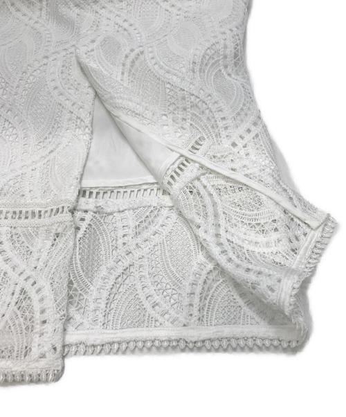 Pinky & Dianne（ピンキーアンドダイアン）Pinky & Dianne (ピンキーアンドダイアン) レーススカート ホワイト サイズ:34の古着・服飾アイテム